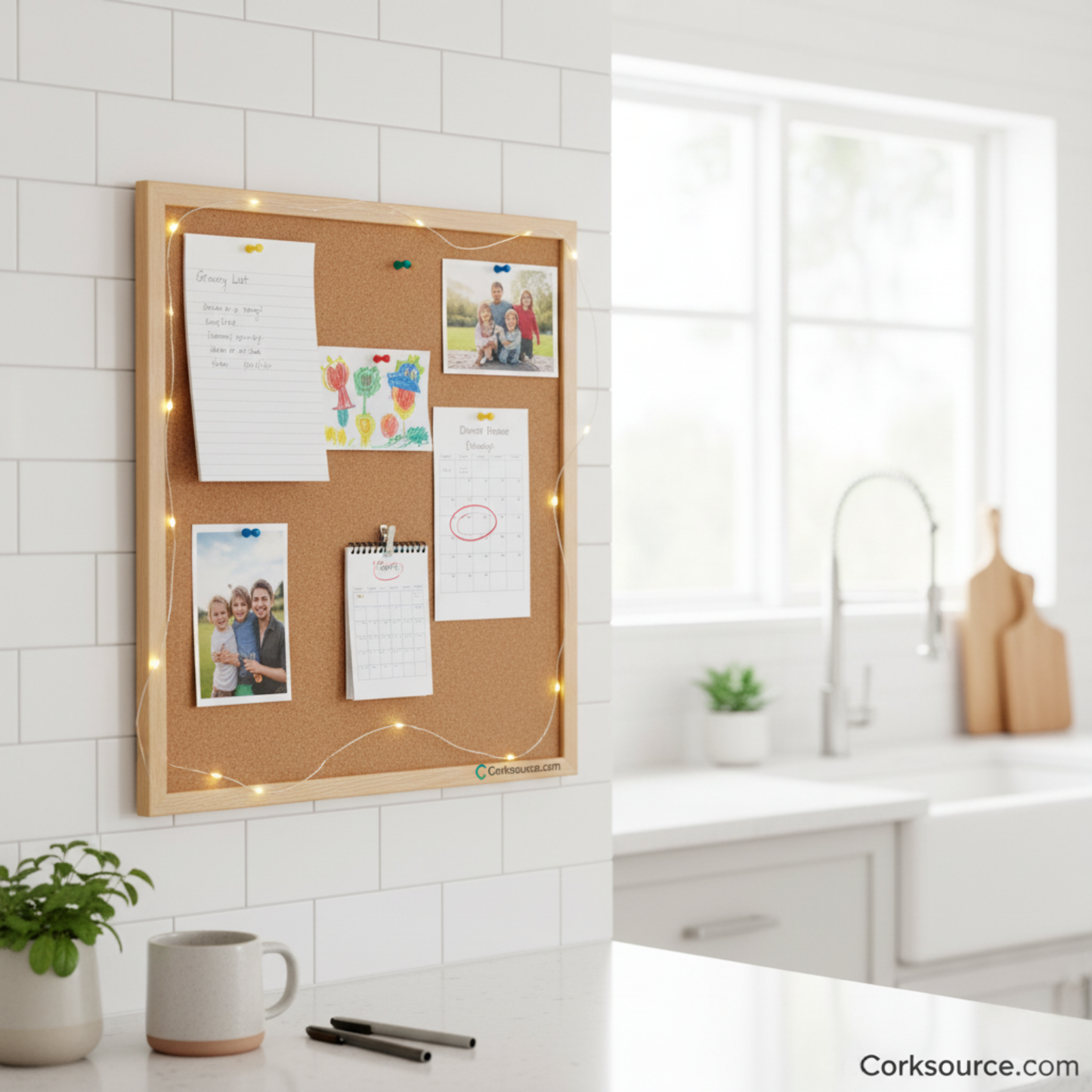 Natural Cork Memo Board