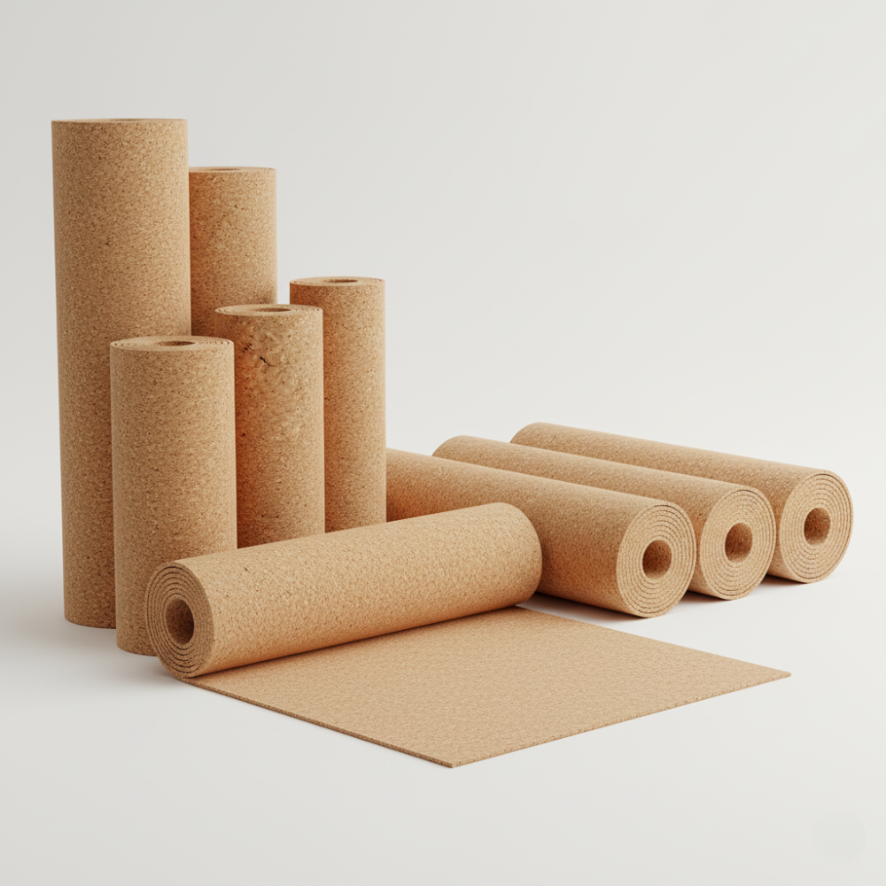 Agglomerated cork rolls