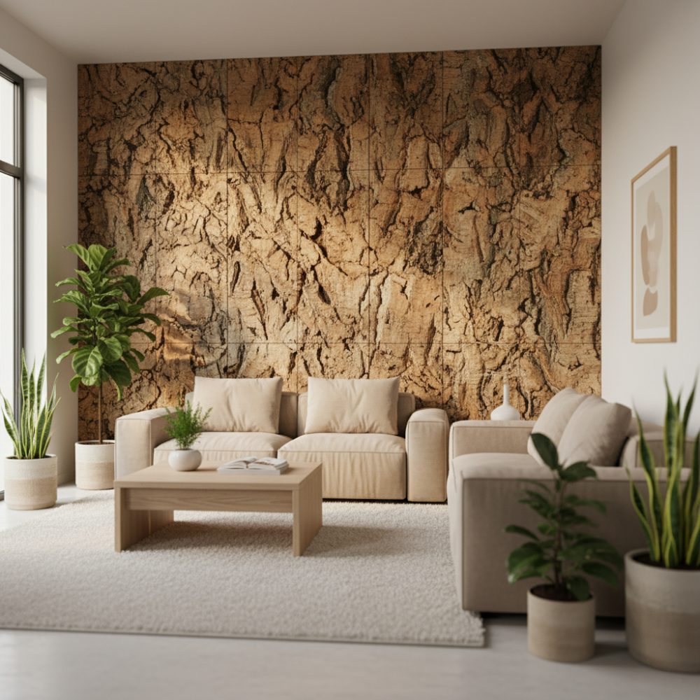 Natural Decorative Cork Bark Wall Tiles