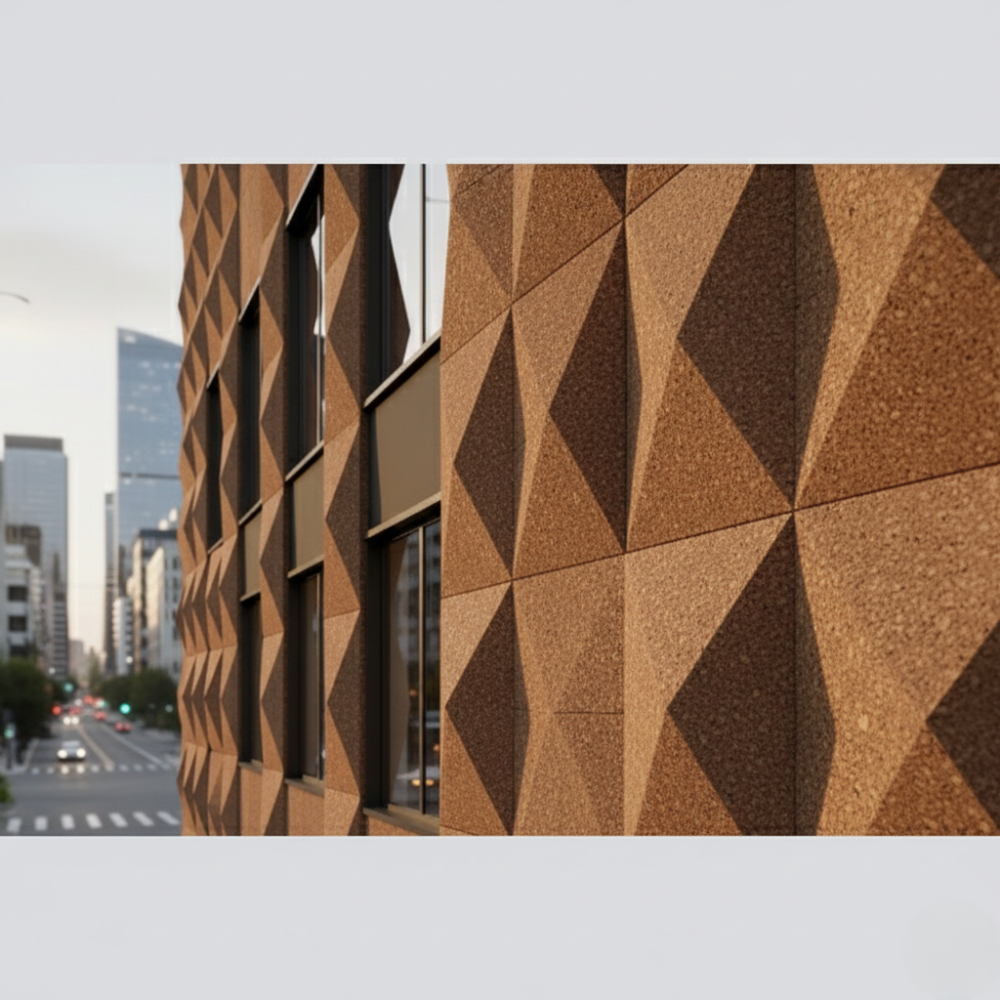 Expanded 3D Cork Facade Walls