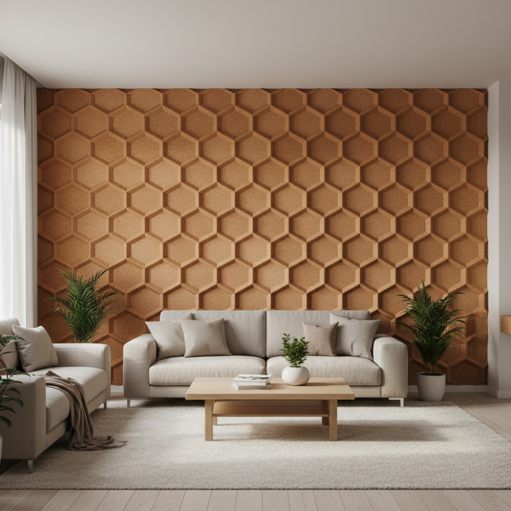 Honeycomb 3D Cork Wall Tiles