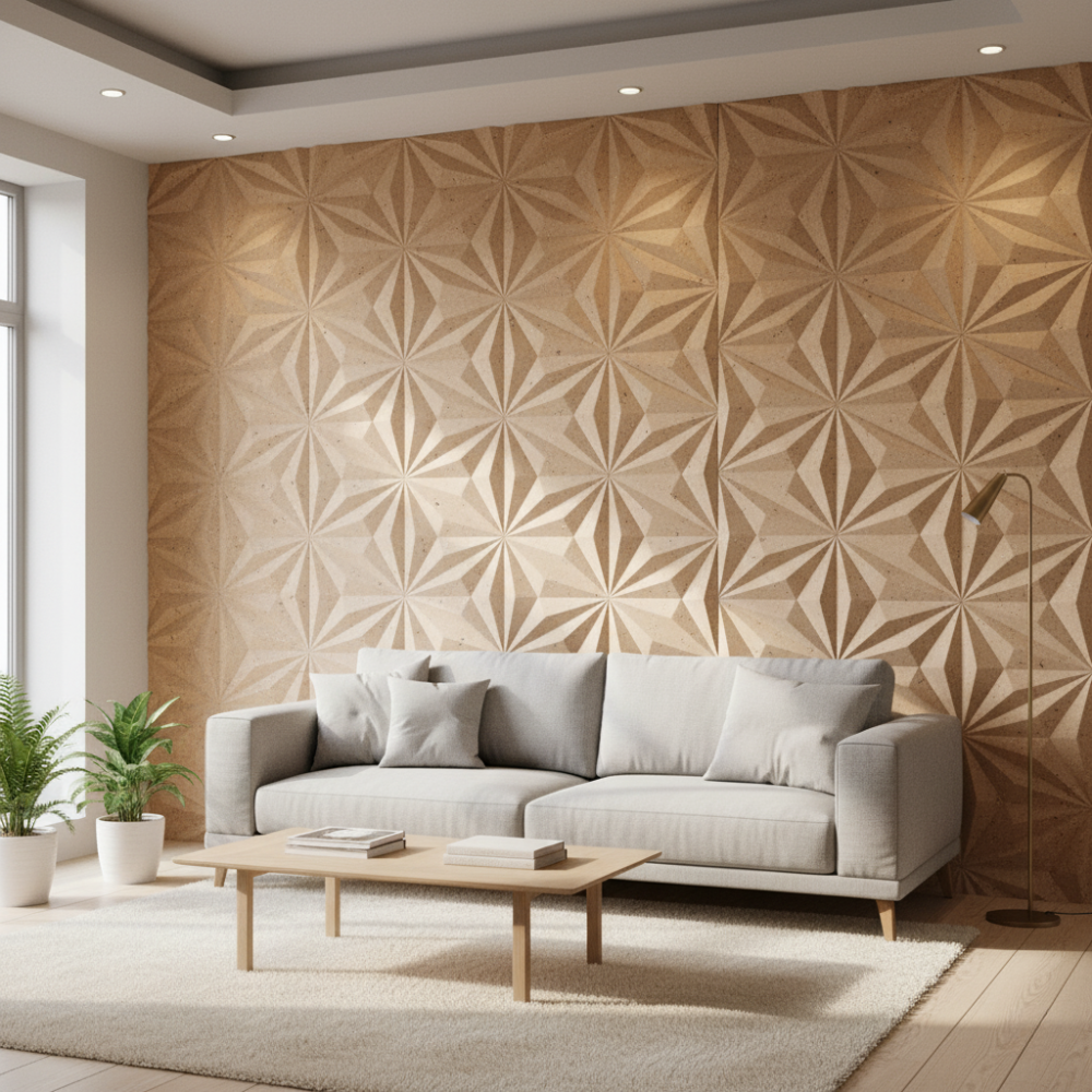 Lines 3D Cork Wall Panels