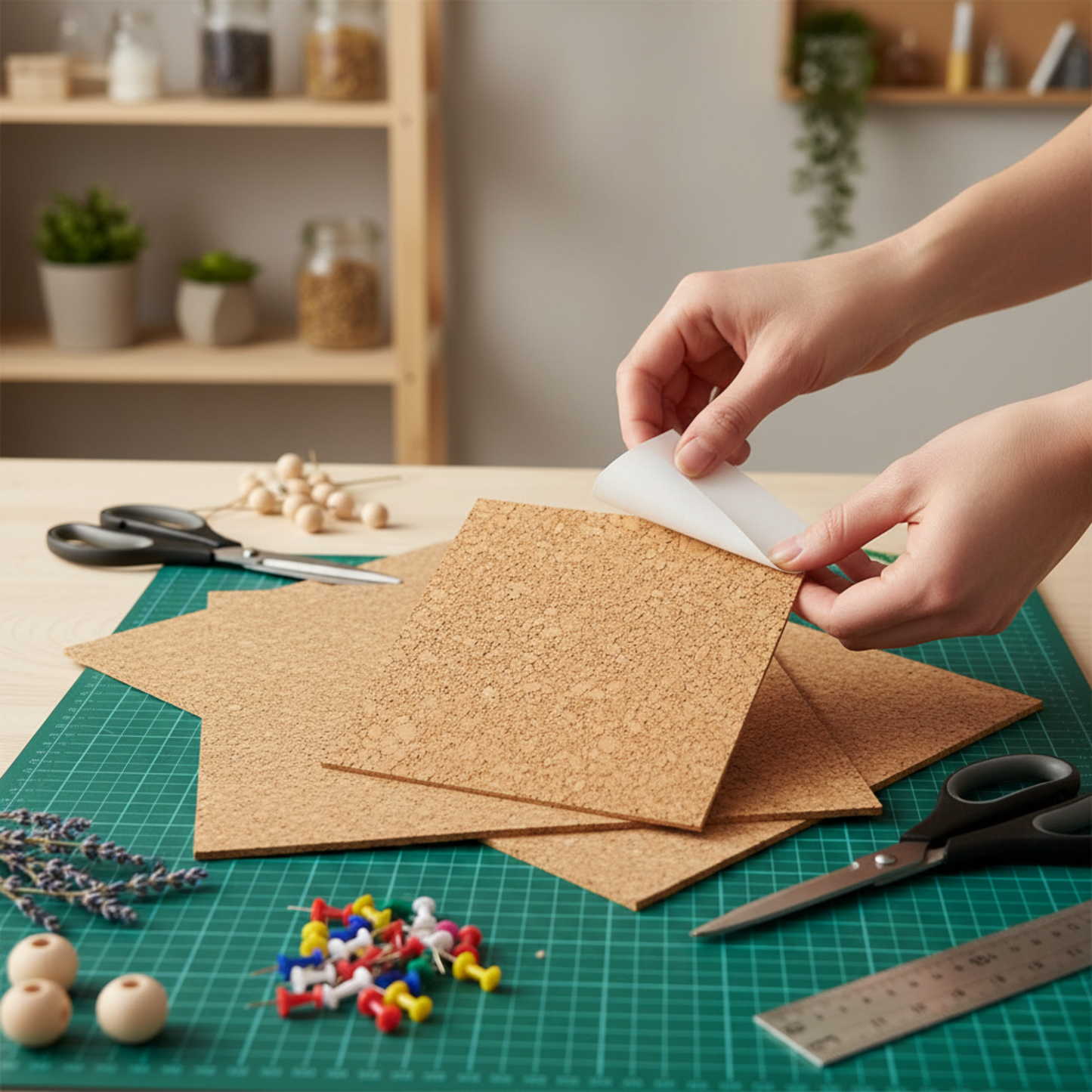 Coarse-grained Self Adhesive Cork Sheet